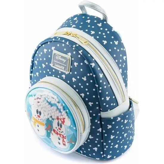 Zaino per bambini Topolino e Minnie con pupazzo di neve e tasca frontale, 26 cm 3/5