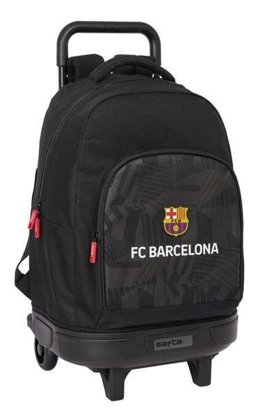 Zaino scolastico per bambini dell'FC Barcelona con ruote rimovibili - Nero 4/5