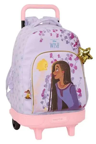 Mochila Escolar Infantil Wish con Ruedas Extraíble y Bolsillo Frontal Lila 5/6