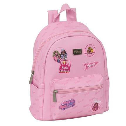 Barbie Mini-Rucksack für Kinder mit Vordertasche und verstellbaren Trägern, Rosa