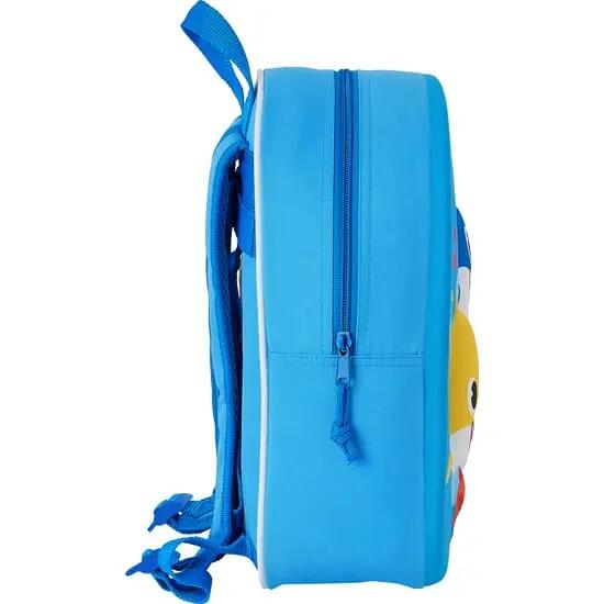 Mochila 3D Infantil Baby Shark con Portabotellas y Asas Acolchadas Azul 4/4