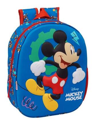 Sac à dos enfant Mickey Mouse 3D avec porte-bouteille et poignées rembourrées