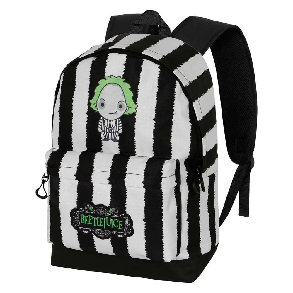 Zaino scolastico per adulti Beetlejuice con tasca frontale, 44 cm, bianco e nero 2/4