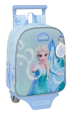 Zaino scolastico 3D Frozen per bambini con portaborraccia e spallacci imbottiti
