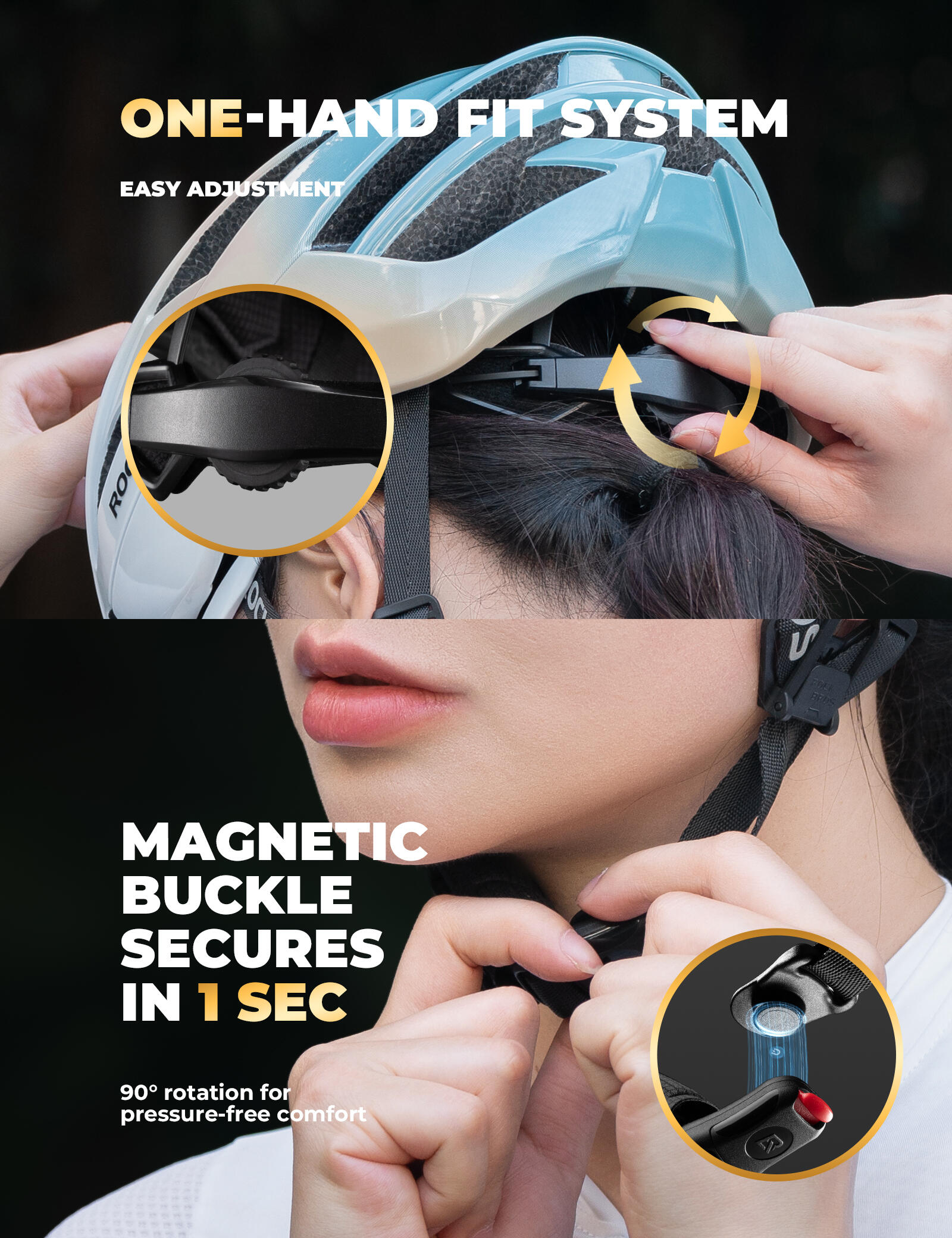 ROCKBROS Leichter Belüfteter Fahrradhelm 6/7