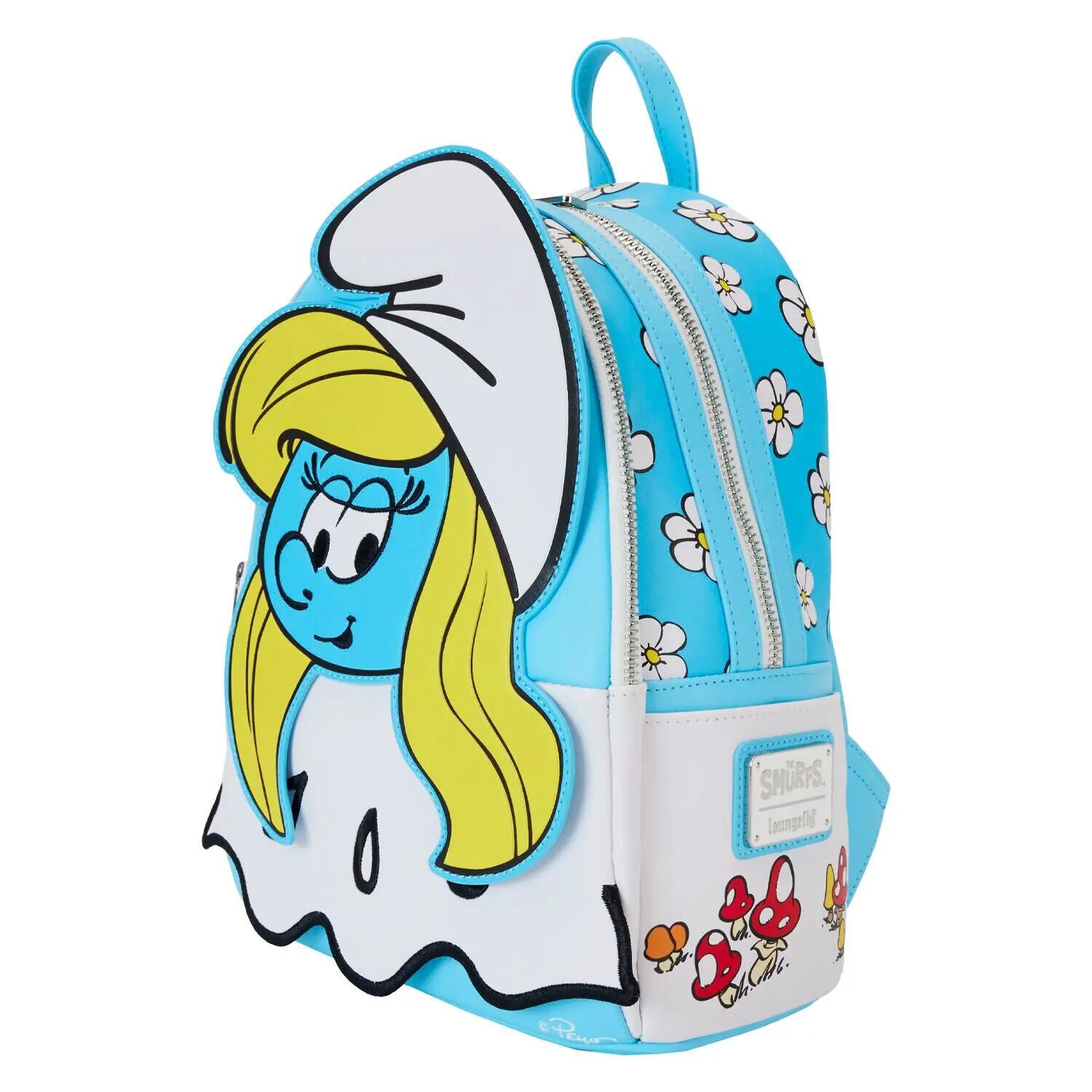 Zainetto per bambini dei Puffi con spallacci regolabili, blu e bianco 4/4