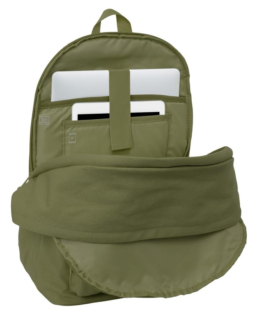 Mochila para laptop adulto de 15,6" com USB e bolso frontal - Verde 6/6