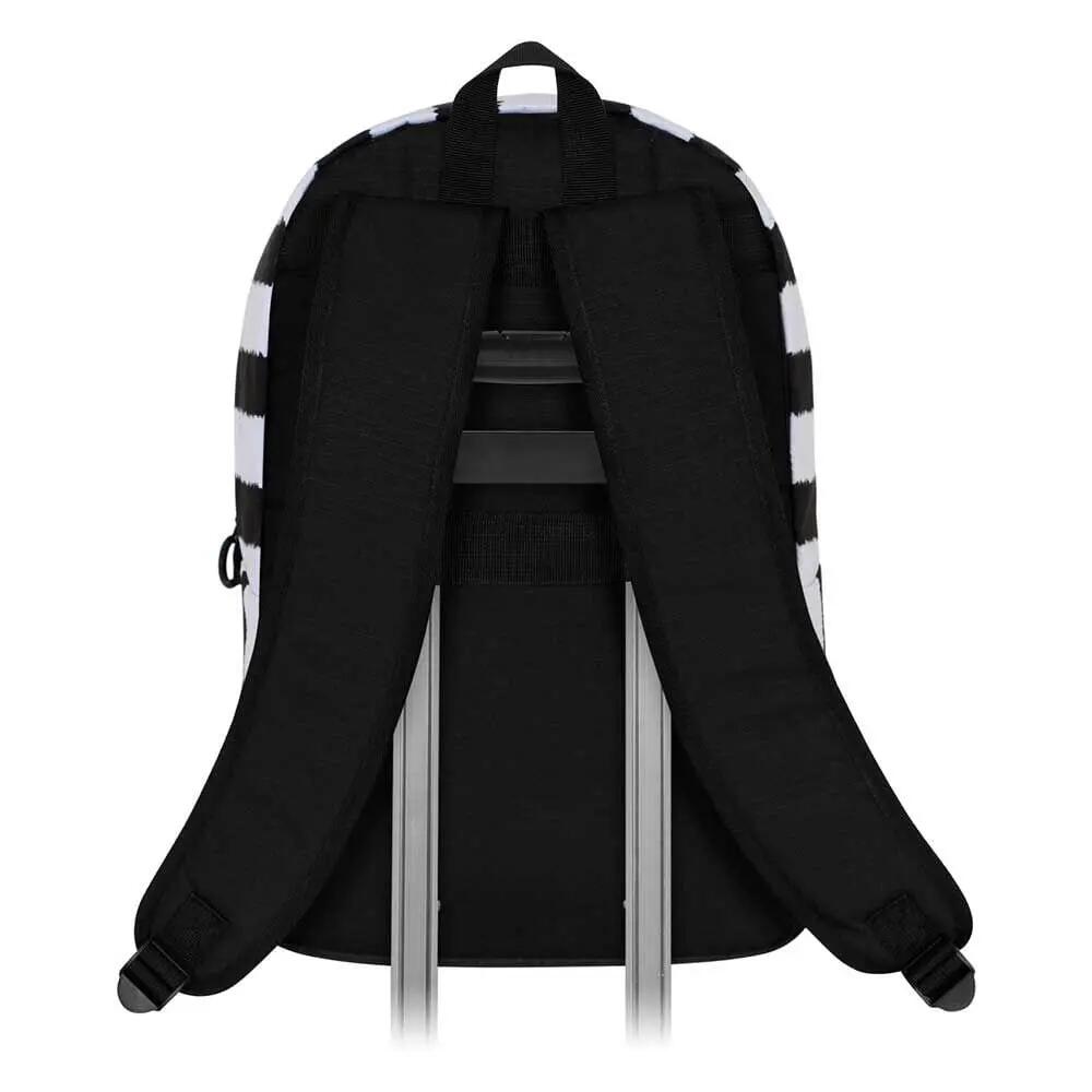 Zaino scolastico per adulti Beetlejuice con tasca frontale, 44 cm, bianco e nero 4/4