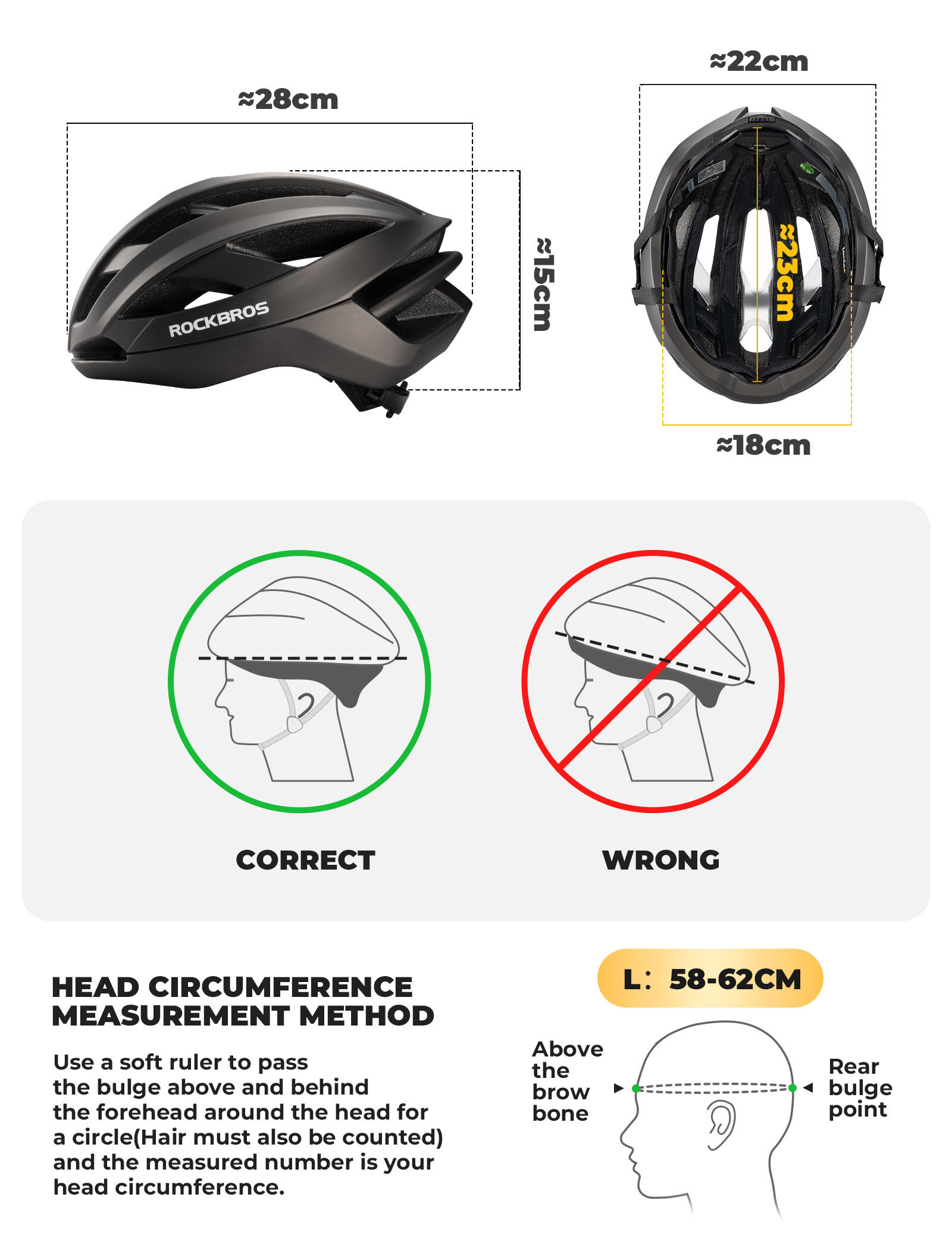 ROCKBROS Leichter Belüfteter Fahrradhelm 7/7