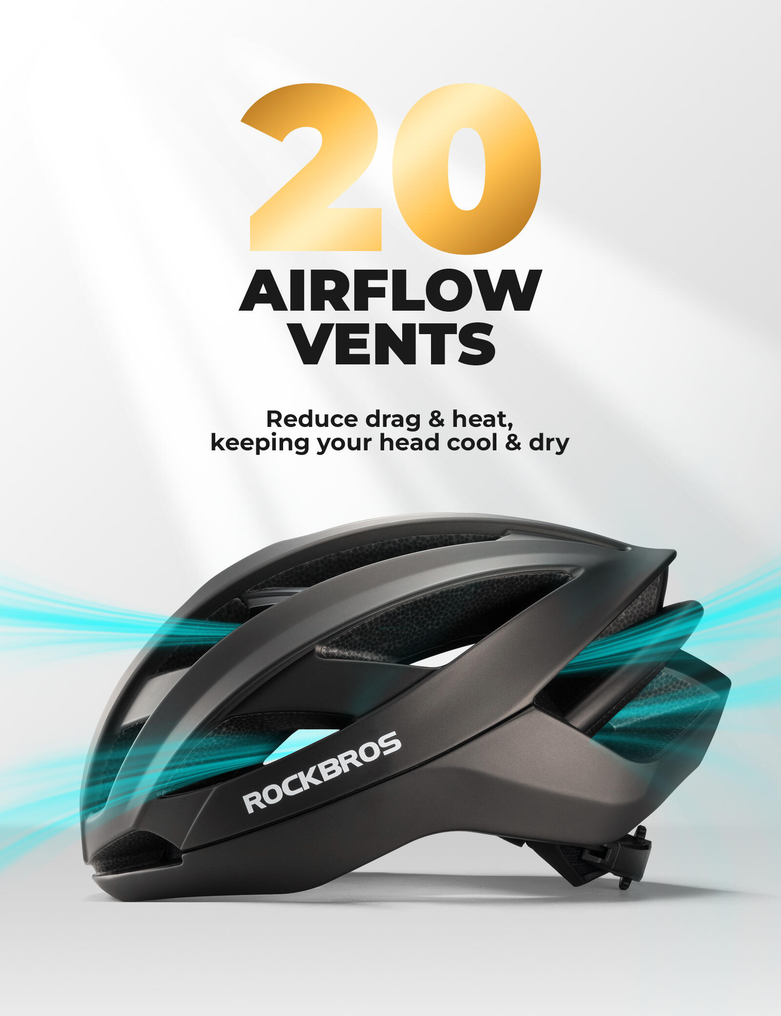 ROCKBROS Leichter Belüfteter Fahrradhelm 5/7