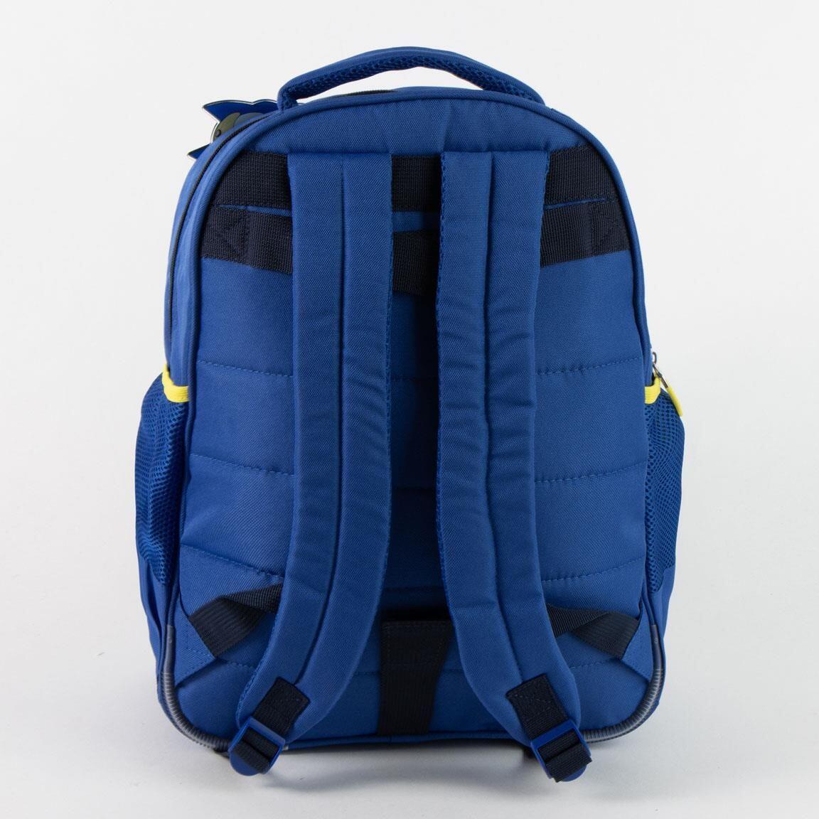 Mochila escolar infantil Sonic em poliéster com porta-garrafa - Azul 2/7