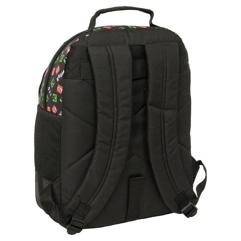 Mochila escolar infantil Minecraft adaptável a carrinhos com bolso frontal 2/3