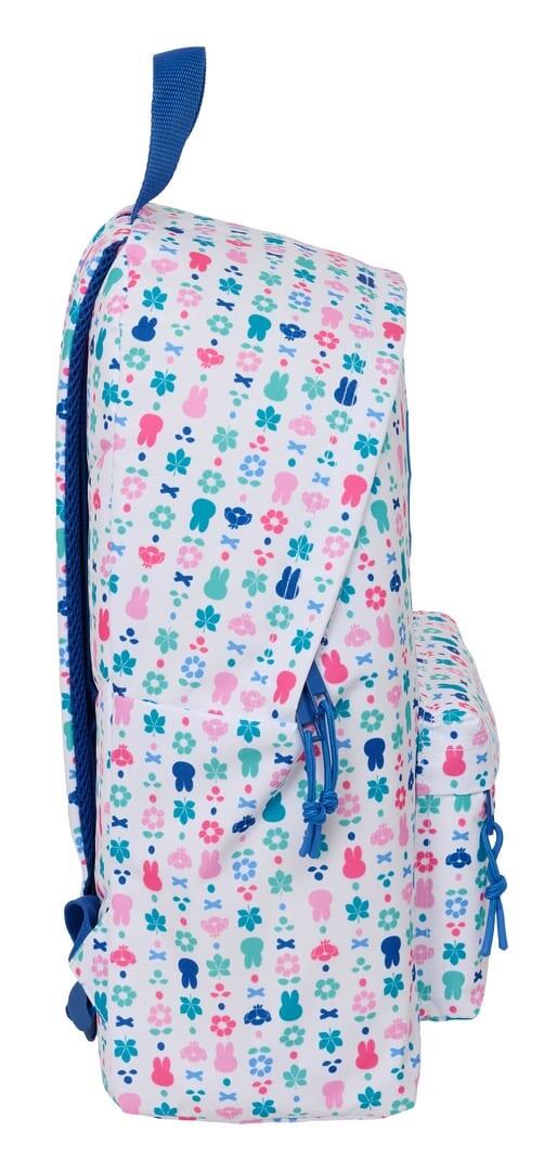 Mochila escolar infantil da Miffy Bunny com bolso frontal e alças acolchoadas. 3/3