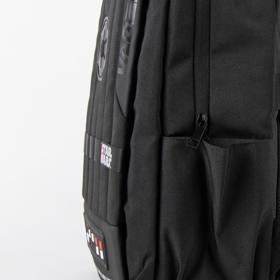 Mochila casual Star Wars para adultos em poliéster com alças ajustáveis, preta. 3/7
