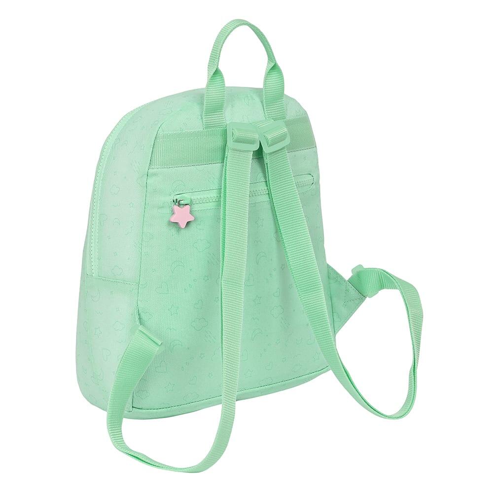 Mochila infantil mini reciclada Blackfit8 Moon com bolso frontal (verde) 2/4