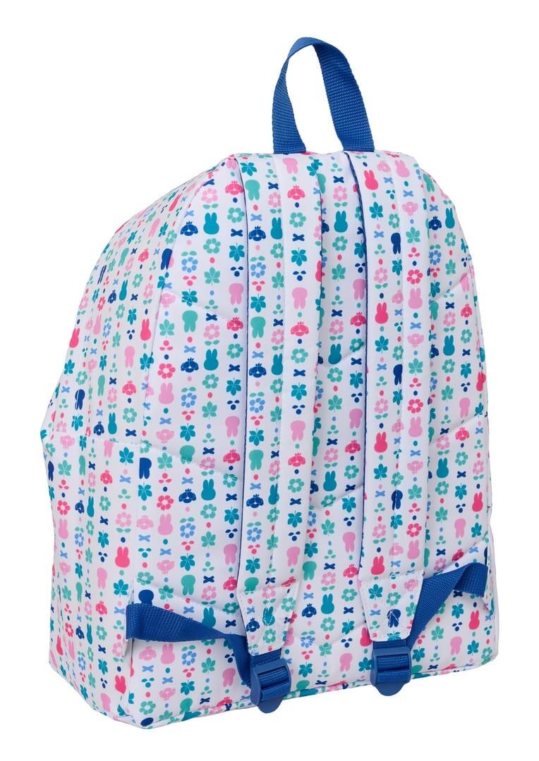 Mochila escolar infantil da Miffy Bunny com bolso frontal e alças acolchoadas. 2/3