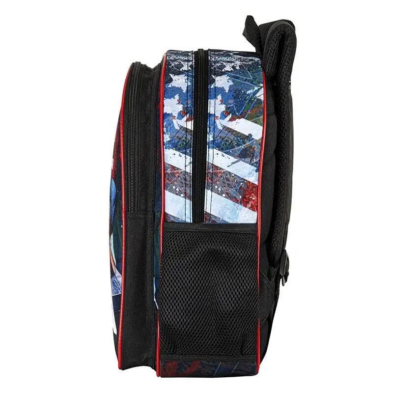 Zaino scolastico per bambini di Capitan America con 2 scomparti, blu e rosso 3/4