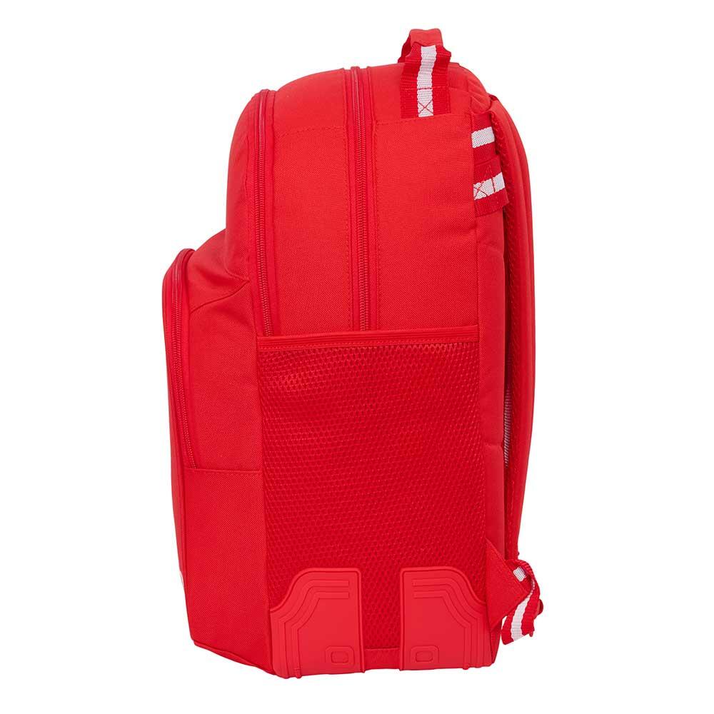 Mochila escolar infantil do Sevilla FC, adaptável a carrinhos, com bolso 3/3