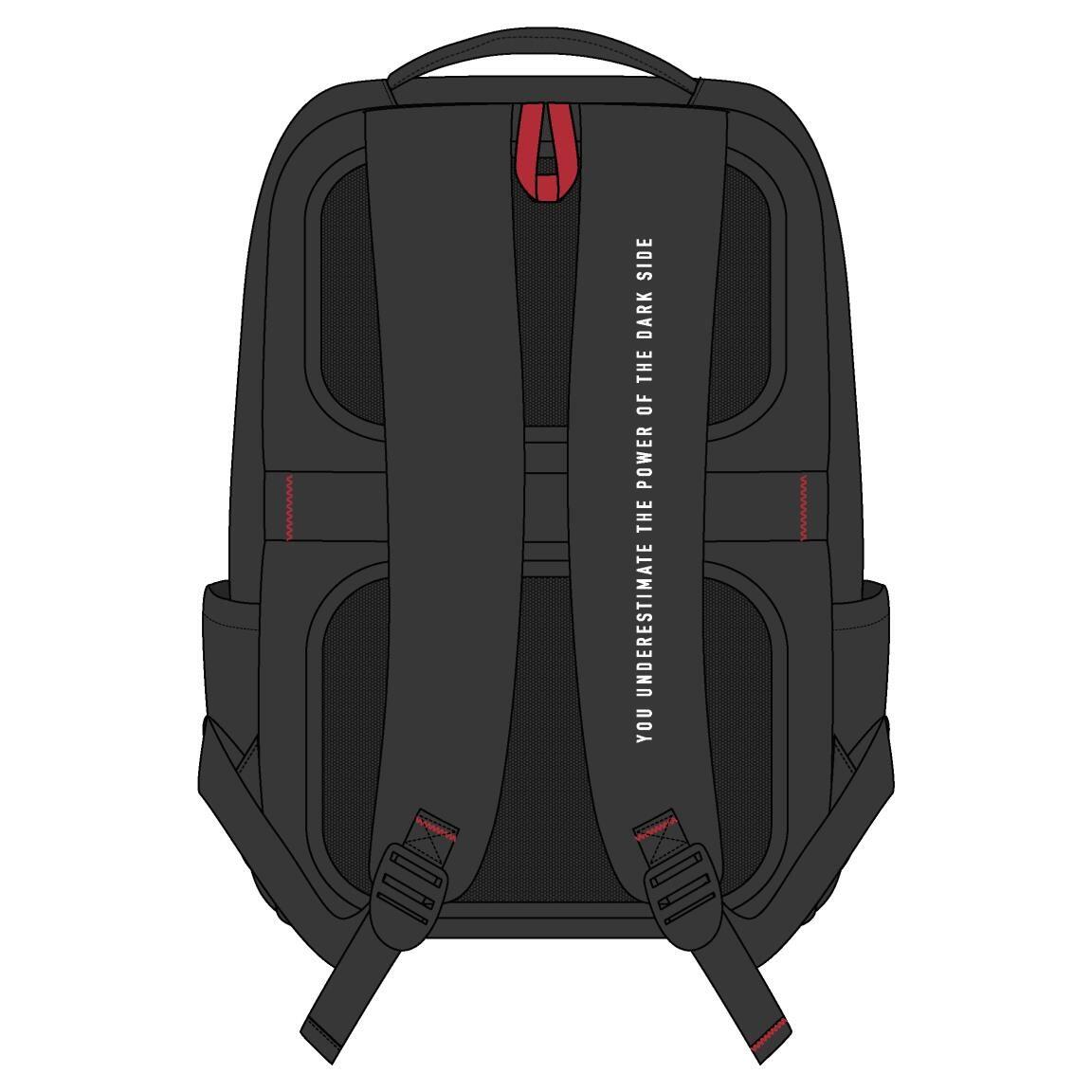 Mochila casual Star Wars para adultos em poliéster com alças ajustáveis, preta. 2/7