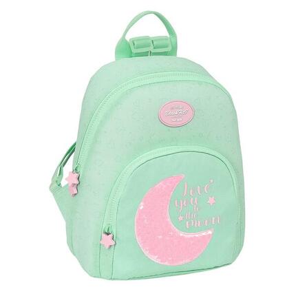 Blackfit8 Mini-Kinderrucksack mit Schmetterlingen und Vordertasche in Blau und