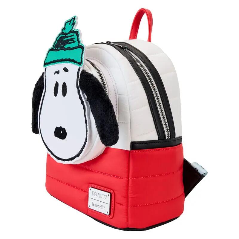 Zaino per bambini Snoopy in ecopelle con tasca frontale - Rosso 2/4