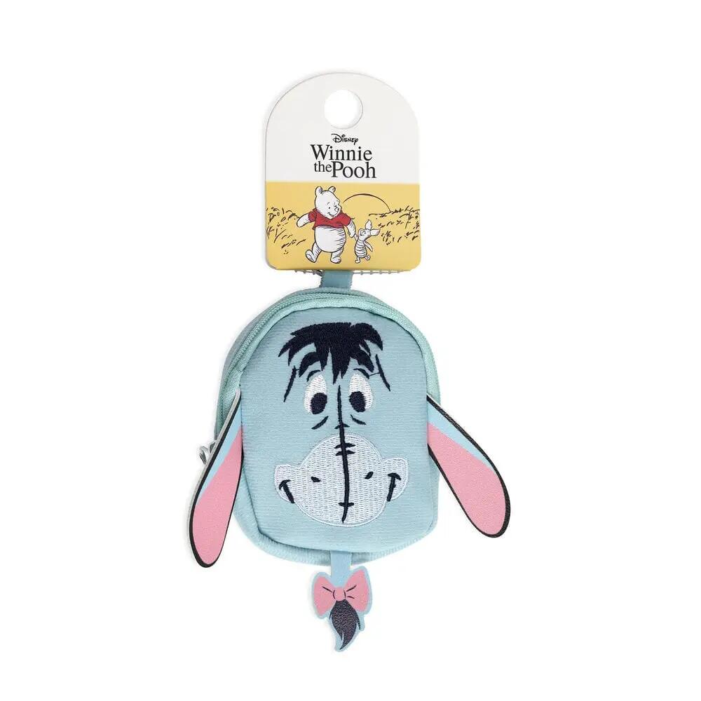 Mochila infantil mini do Ursinho Pooh, modelo Bisonho, com chaveiro e zíper azul 2/3