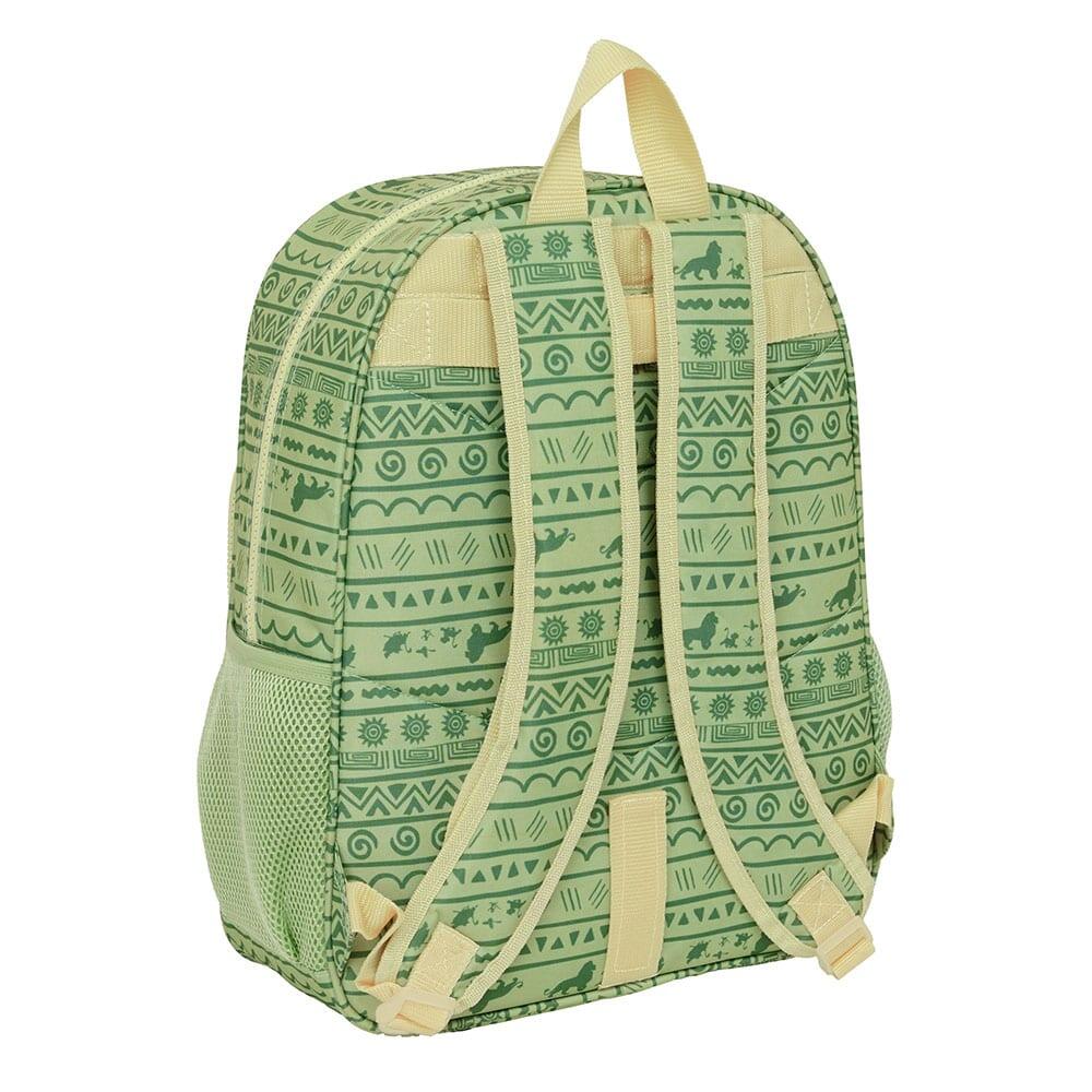 Mochila infantil Mufasa adaptável a carrinhos com bolso frontal verde 2/3