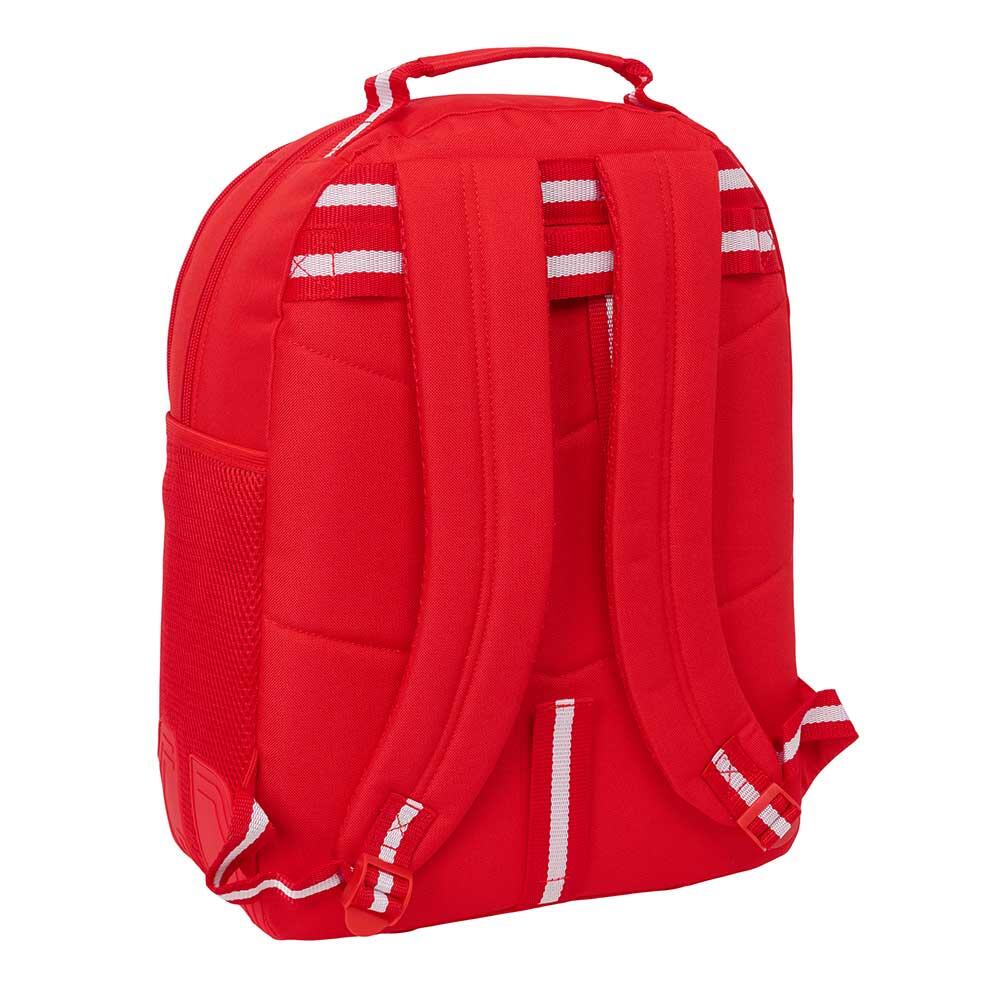 Mochila escolar infantil do Sevilla FC, adaptável a carrinhos, com bolso 2/3