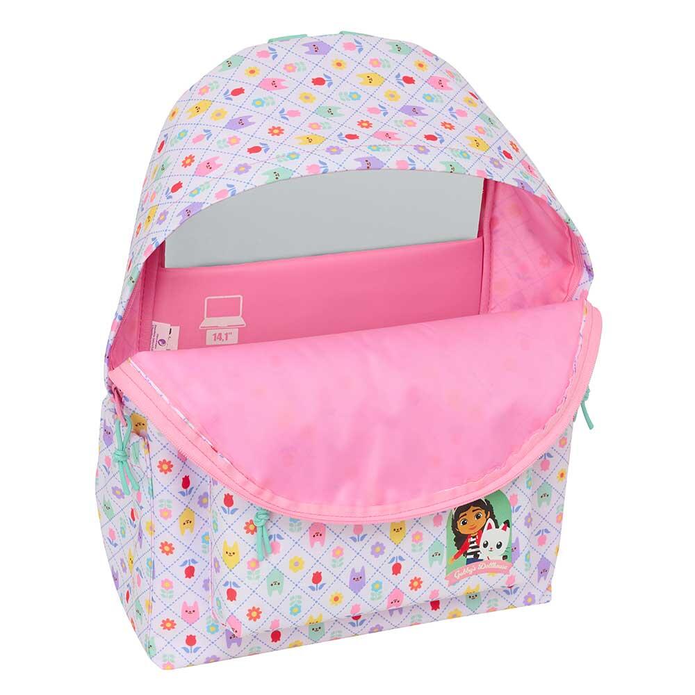 Mochila infantil Gabby's Dollhouse para laptop de 14,1" com bolso frontal 4/4