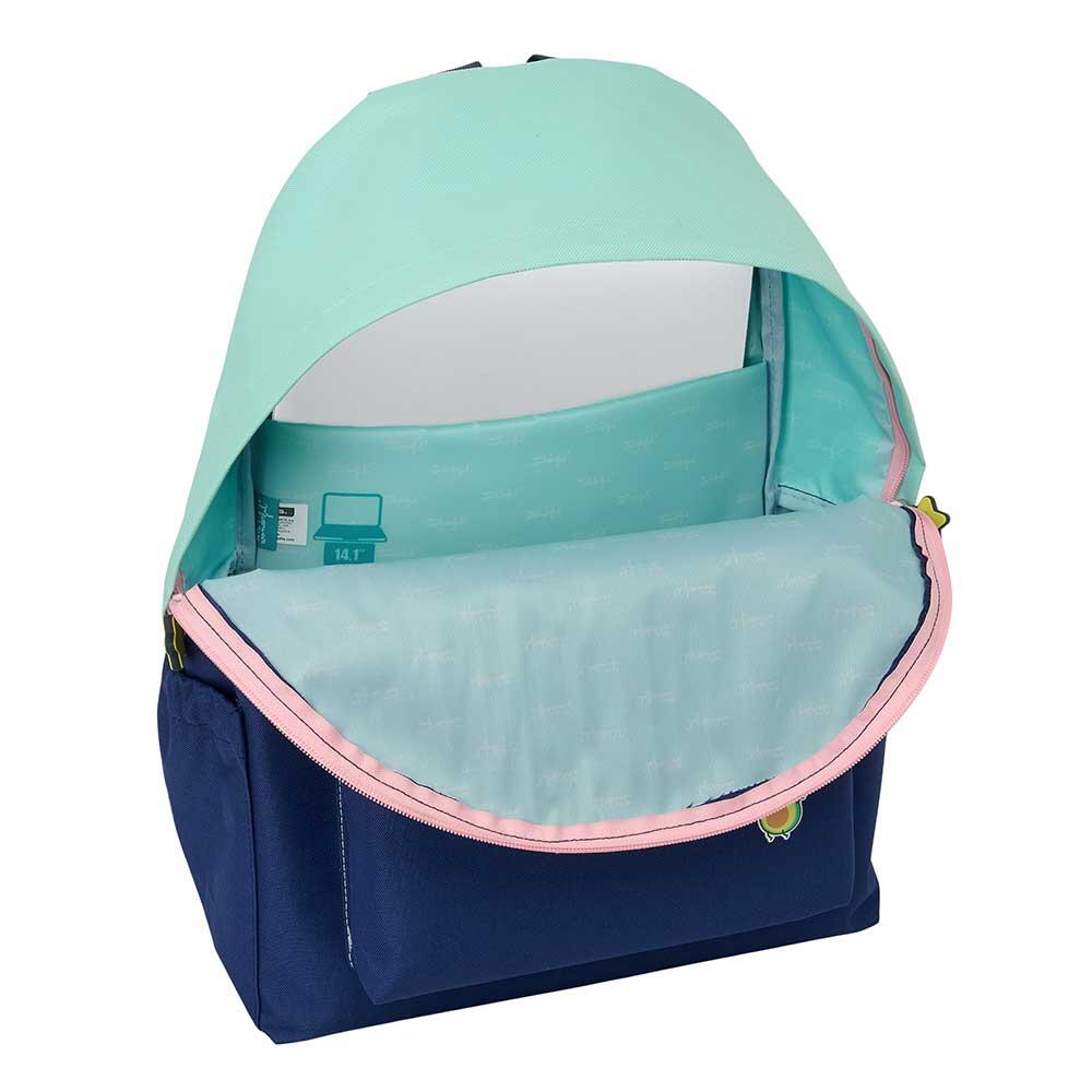 Mochila para laptop Mr. Wonderful de 14,1 polegadas com bolso frontal, azul e 4/4