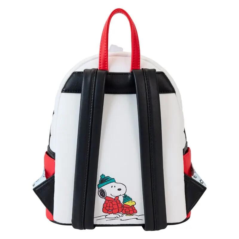 Zaino per bambini Snoopy in ecopelle con tasca frontale - Rosso 4/4