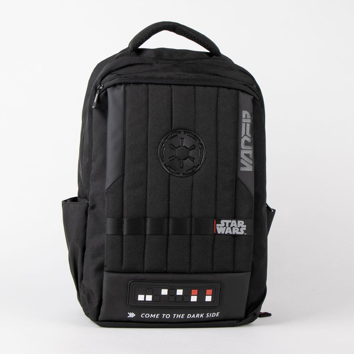 Mochila casual Star Wars para adultos em poliéster com alças ajustáveis, preta. 6/7