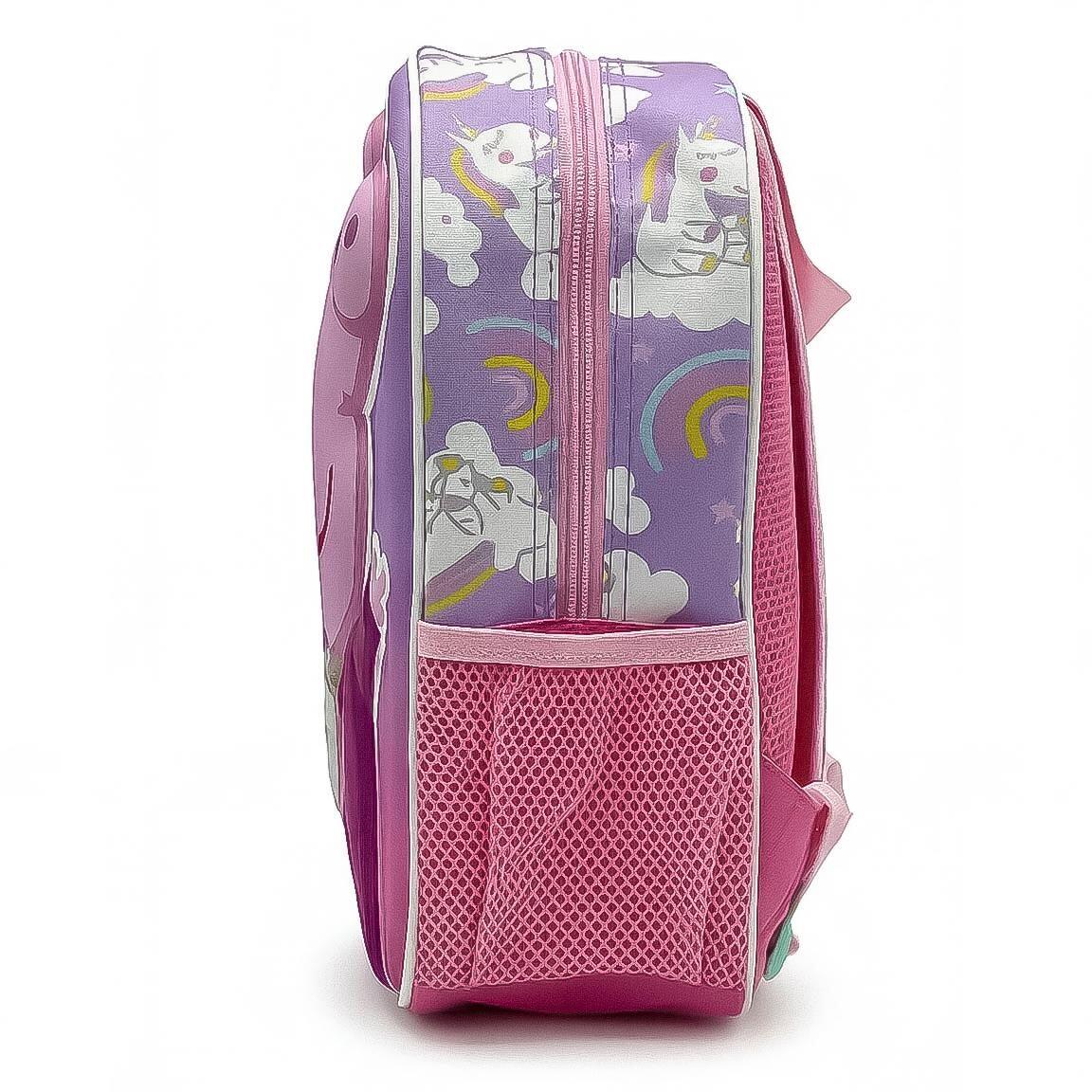 Mochila infantil 3D da Peppa Pig em poliéster com alças ajustáveis, rosa. 3/6