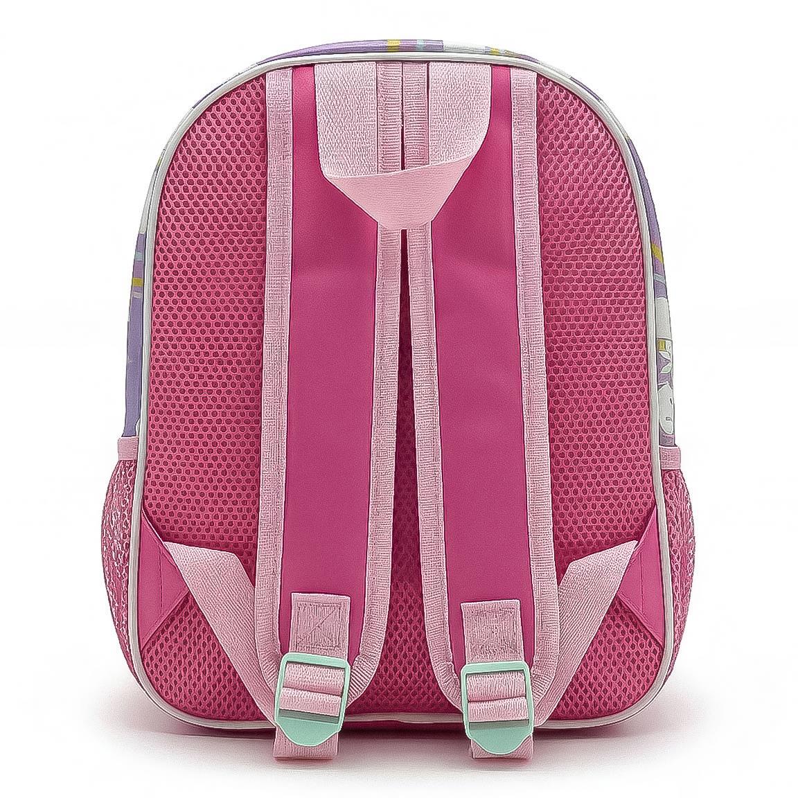 Mochila infantil 3D da Peppa Pig em poliéster com alças ajustáveis, rosa. 2/6