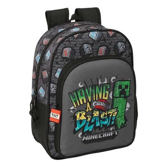 Sac à dos scolaire Minecraft pour enfants, adaptable à une valise à roulettes