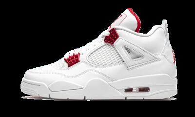 Sneakers - air jordan 4 retro - bianco/argento/university red