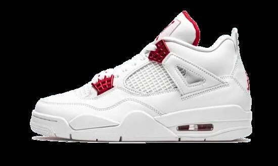 Sneakers - air jordan 4 retro - bianco/argento/university red