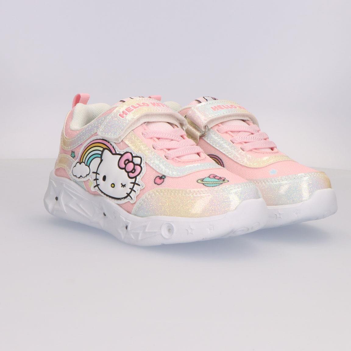 Sapatilhas com luzes criança Hello Kitty com velcro rosa 6/6