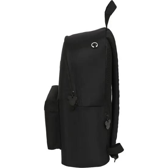 Mochila para Portátil Adultos Mickey Mouse 14,1″ con Bolsillo Frontal Negra 3/4