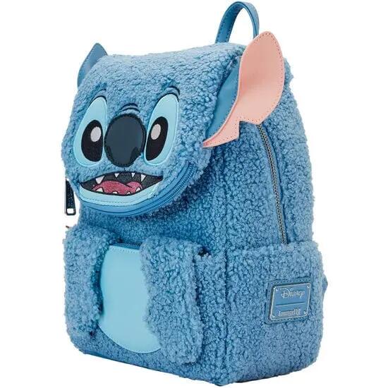 Zaino Stitch in peluche per adulti con spallacci regolabili e tasche laterali 3/7