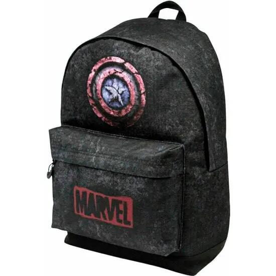 Captain America Kinder-Schulrucksack, Trolley-kompatibel mit Tasche, Schwarz 2/4