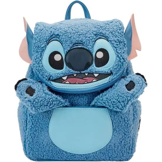 Zaino Stitch in peluche per adulti con spallacci regolabili e tasche laterali 2/7