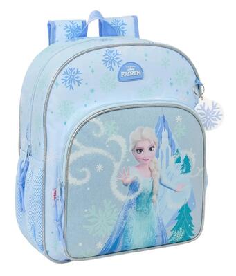 Zaino scolastico 3D Frozen per bambini con portaborraccia e spallacci imbottiti