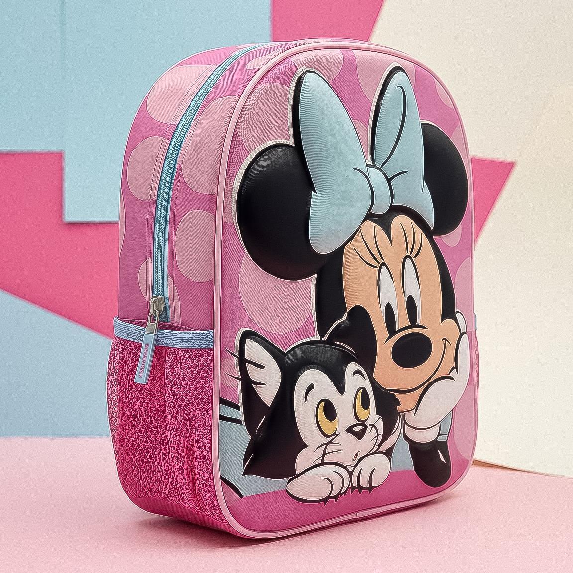 Zaino scolastico per bambini di Minnie Mouse in 3D, realizzato in poliestere ed 6/6