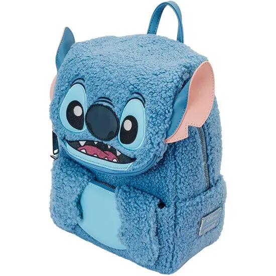 Zaino Stitch in peluche per adulti con spallacci regolabili e tasche laterali 4/7