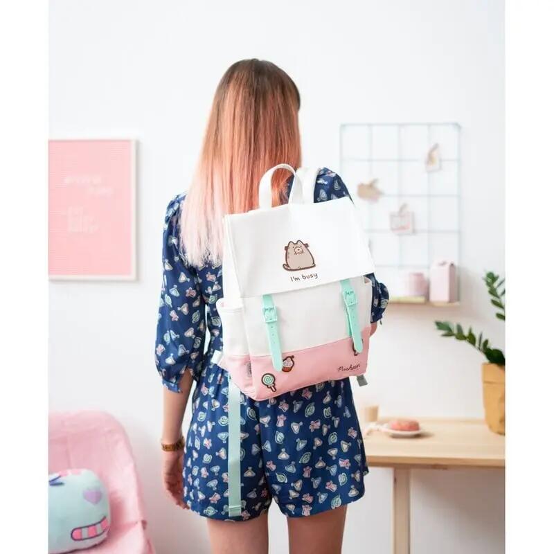 Zainetto per bambini Pusheen da 38 cm con spallacci regolabili e tasche, colore 3/4