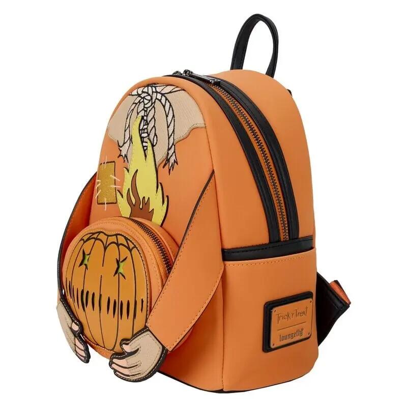Zaino Sam Trick R Treat per adulti in ecopelle con tasca arancione 3/4