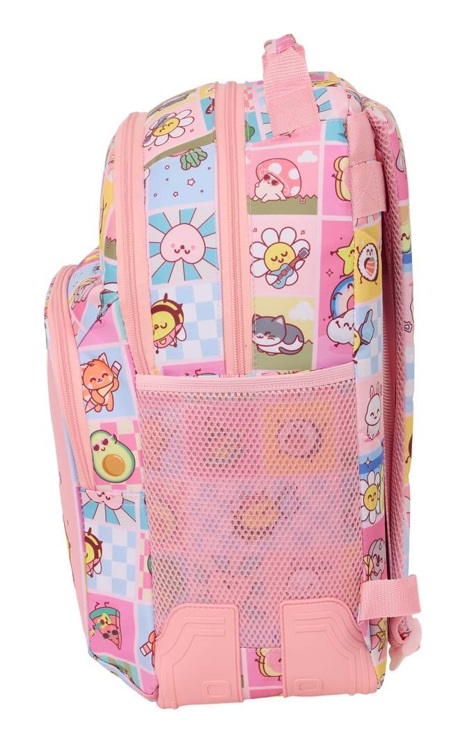 Mochila escolar infantil Mr. Wonderful com rodinhas e compartimento duplo, rosa. 3/3