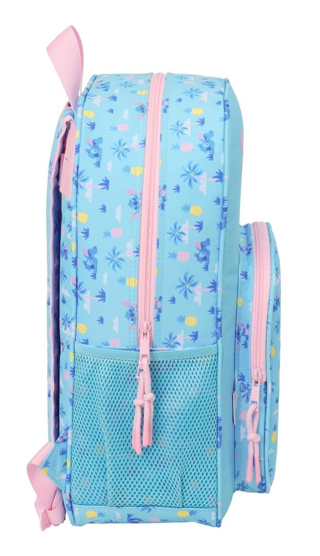 Sac à dos scolaire Stitch pour enfants, adaptable à une valise à roulettes, avec 3/3