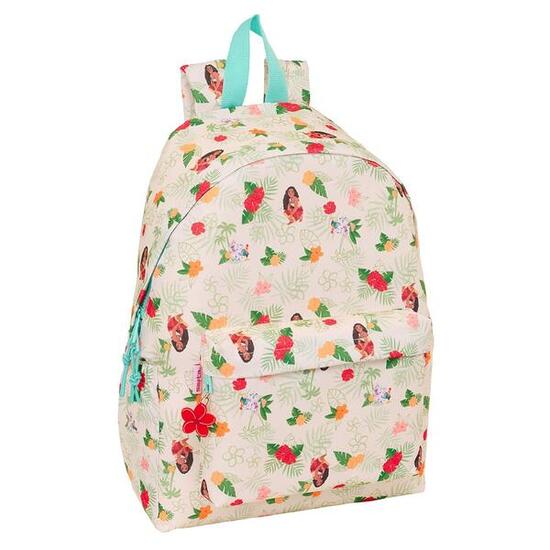 Mochila Infantil 3D Vaiana con Portabotellas y Asas Acolchadas Azul y Roja